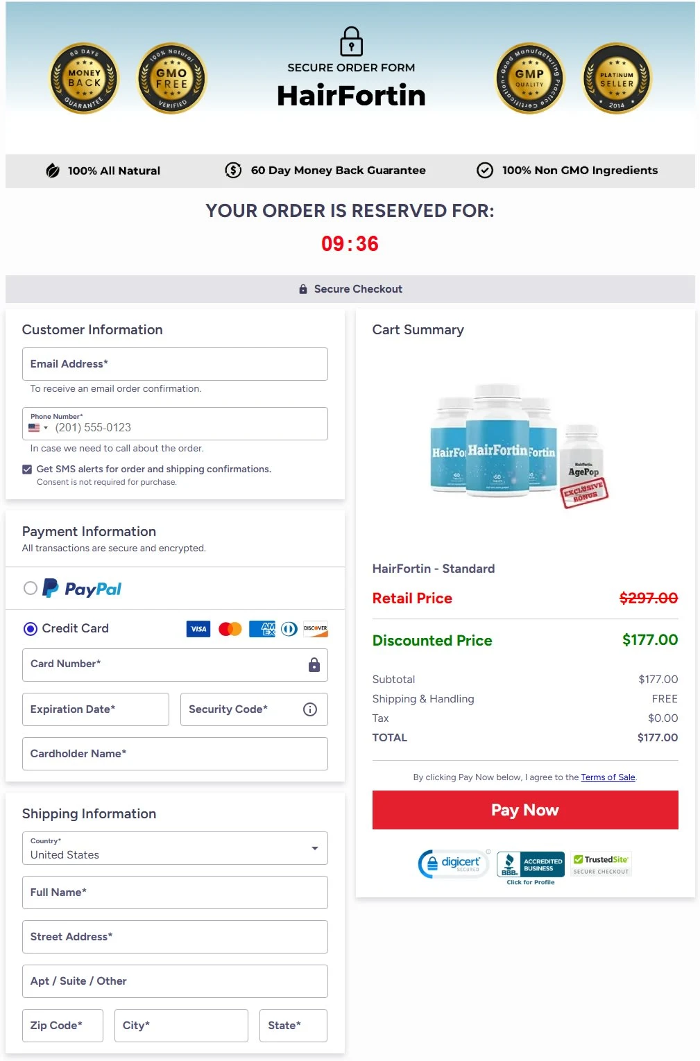 Secure Checkout Form